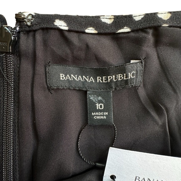NWT | BANANA REPUBLIC POLKA DOT MINI SKIRT RUFFLE HEM BLACK & WHITE | SIZE 10 - Picture 8 of 8